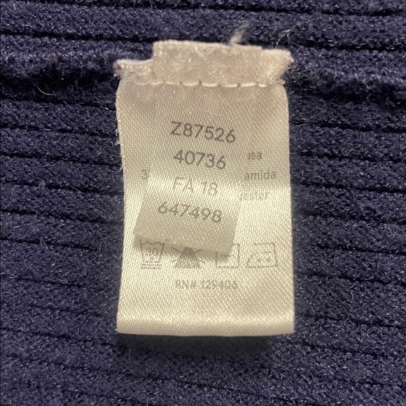 Venus Full Zip Ribbed Cardigan Sweater HiLo Navy Blue Long Slvs - Picture 9 of 13